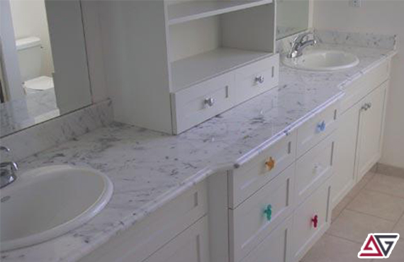 Mermer banyo tezgahı
